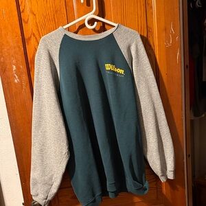 Wilson Men's Teal and Gray Crewneck Sweater